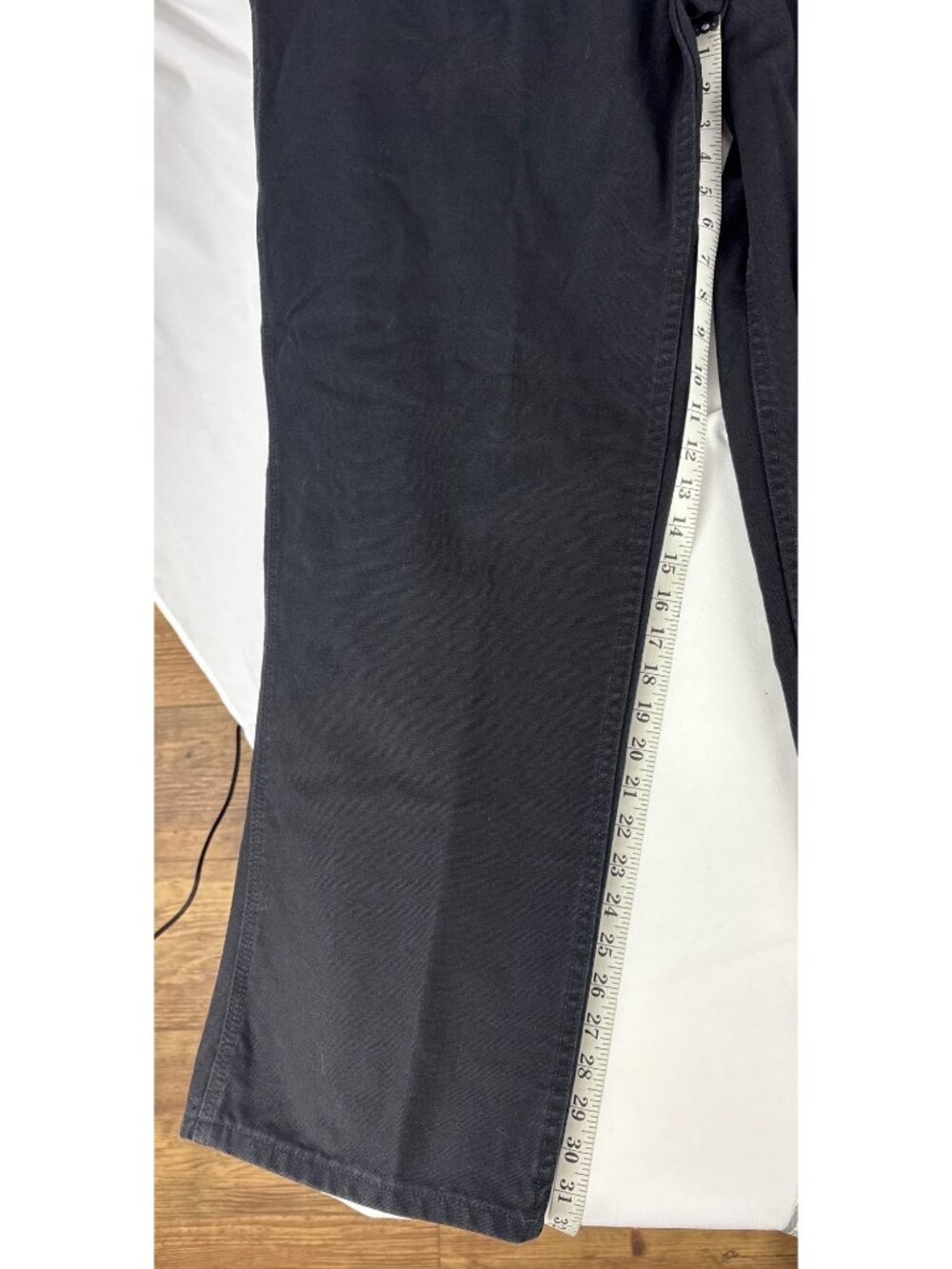 VTG Carhartt B11 Loose Fit Black Washed Duck Canvas Carpenter Work Pants 44x34 - Picture 11 of 12